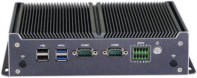 Alt view image 2 of 4 - Fanless Industrial Computer, IPC, Mini PC, J1900, HUNSN IX08, 4 x Input 4 x Output GPIO, 6 x COM, 2 PIN Phoenix, HDMI, VGA, 2 x LAN, SIM Slot, Barebone, NO RAM, NO Storage, NO System