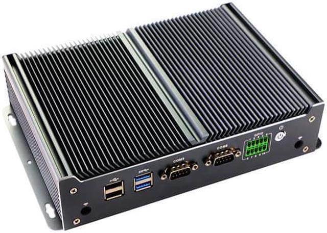 Alt view image 3 of 4 - Fanless Industrial Computer, IPC, Mini PC, J1900, HUNSN IX08, 4 x Input 4 x Output GPIO, 6 x COM, 2 PIN Phoenix, HDMI, VGA, 2 x LAN, SIM Slot, Barebone, NO RAM, NO Storage, NO System
