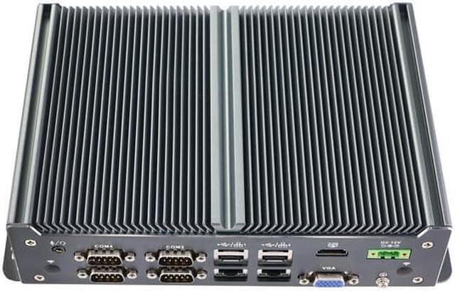 Alt view image 4 of 4 - Fanless Industrial Computer, IPC, Mini PC, J1900, HUNSN IX08, 4 x Input 4 x Output GPIO, 6 x COM, 2 PIN Phoenix, HDMI, VGA, 2 x LAN, SIM Slot, Barebone, NO RAM, NO Storage, NO System