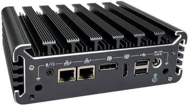 Alt view image 4 of 4 - HUNSN Fanless Mini PC, Industrial Computer, Windows 11 or Linux Ubuntu, I5 7260U 7360U, BX04, TPM2.0, 2 x COM, SIM Slot, 2 x LAN, DP, HDMI, Vesa Mount, WOL, PXE, Watchdog, 16G RAM, 256G SSD