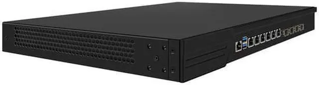 Alt view image 3 of 4 - 1U Rack Mount Cabinet Firewall Appliance, Intel Core I3 6100, HUNSN RJ32, VPN, Network Router, AES-NI, 6 x Gigabit LAN, 4 x SFP Optical, Console, VGA, Barebone, NO RAM, NO Storage, NO System