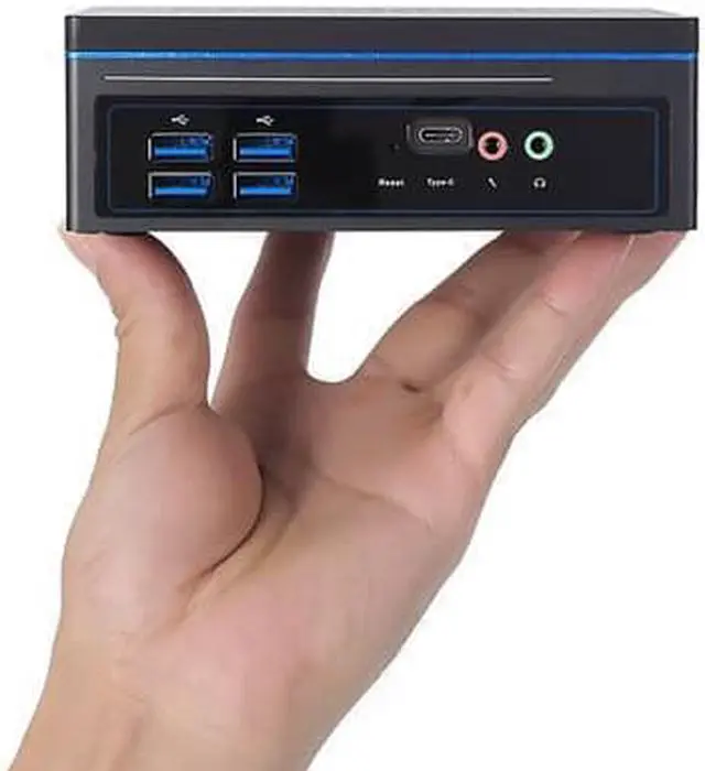 Alt view image 5 of 6 - Mini PC, Desktop Computer, I5 6200U 6300U, HUNSN BH23, HTPC, NUC, Windows 11 Pro or Linux Ubuntu, PXE, WOL Supported, LAN, VGA, 2 x HDMI, Type-C, Lock Slot, Vesa Mount, 16G RAM, 128G SSD, 1TB HDD