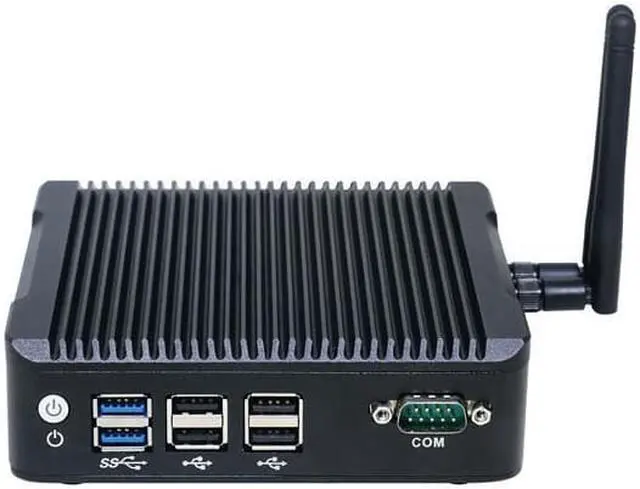 Alt view image 2 of 4 - Fanless Mini PC, Industrial Computer, Windows 11 or Linux Ubuntu, Pentium N3700 J3710, HUNSN BX08, COM, 2 x LAN, DP, 2 x HDMI, SIM Slot, Vesa Mount, WOL, PXE, WDT Supported, 8G RAM, 256G SSD