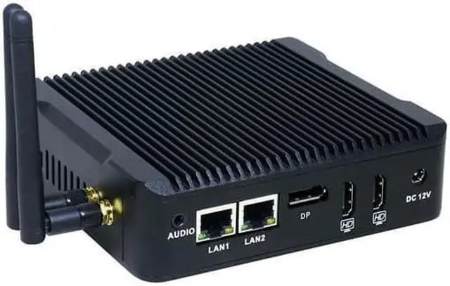Alt view image 4 of 4 - Fanless Mini PC, Industrial Computer, Windows 11 or Linux Ubuntu, Pentium N3700 J3710, HUNSN BX08, COM, 2 x LAN, DP, 2 x HDMI, SIM Slot, Vesa Mount, WOL, PXE, WDT Supported, 8G RAM, 256G SSD