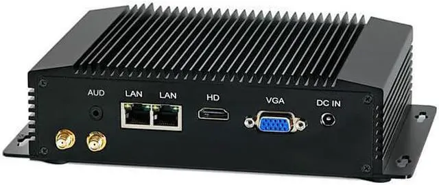 Alt view image 4 of 4 - Industrial Embedded PC, Intel Core I3 4010Y 4012Y 4020Y, HUNSN IM08, Fanless Mini Computer, IPC, Windows 11 or Linux Ubuntu, VGA, HDMI, 2 x LAN, 2 x COM RS232, 4 x USB3.0, 8G RAM, 128G SSD