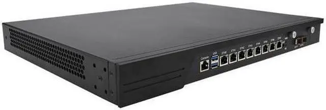 Alt view image 3 of 6 - 1U Firewall Appliance, pFsense, Mikrotik, HUNSN RJ10, Intel Core I5 7500, OPNsense, VPN, Network Rackmount, AES-NI, 8 x I211 LAN, 2 x SFP+ 10Gbe 82599ES, 16G RAM, 256G SSD