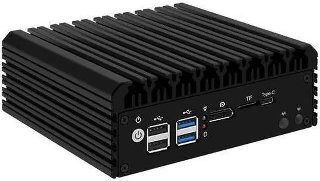 Alt view image 4 of 6 - Micro Firewall Appliance, Mini PC, HUNSN RJ42, Intel Core I3 N305, pFsense Plus, Mikrotik, OPNsense, VPN, Router PC, 4 x 2.5GbE I226-V, 2 x HDMI,  DP, TF, Type-C, 32G DDR5 RAM, 256G SSD