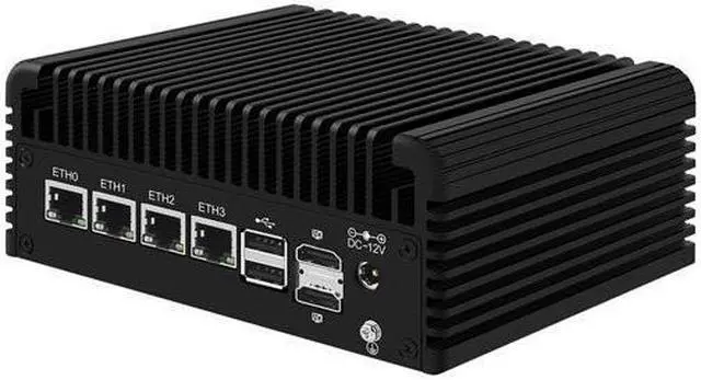 Alt view image 3 of 6 - HUNSN Micro Firewall Appliance, Mini PC, pFSense, Mikrotik, Core 3 N355, RJ43, OPNsense, VPN, Router PC, 4 x 2.5GbE I226-V, 2 x HDMI,  DP, TF, Type-C, 16G DDR5 RAM, 128G SSD