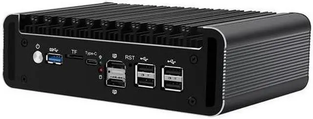 Alt view image 4 of 4 - Micro Firewall Appliance, Mini PC, HUNSN RJ47, Intel Core I3 N305, pFsense Plus, Mikrotik, OPNsense, VPN, Router PC, 6 x 2.5GbE I226-V, 2 x HDMI2.1, TF, Type-C, 32G DDR5 RAM, 256G SSD