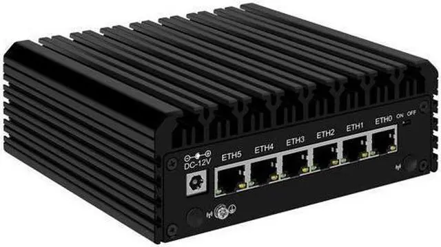 Alt view image 3 of 6 - Micro Firewall Appliance, Mini PC, HUNSN RJ45, Intel Alder Lake-N 12th Gen N100, pFsense Plus, Mikrotik, OPNsense, VPN, Router PC, 6 x 2.5GbE I226-V, 2 x HDMI2.1, TF, Type-C, 16G DDR5 RAM, 128G SSD