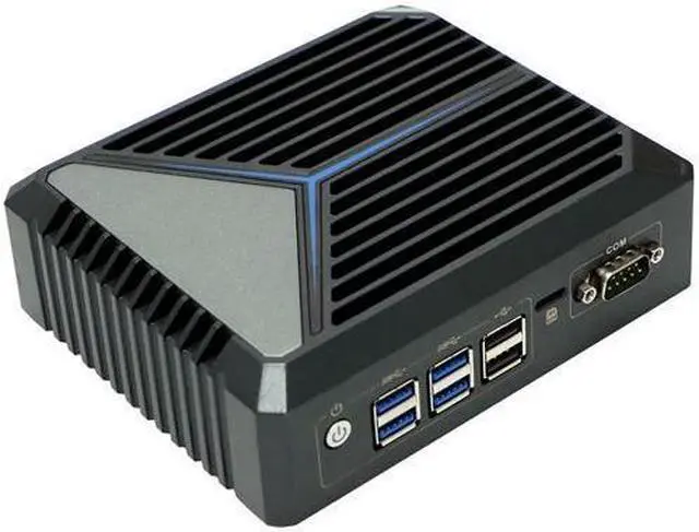 Alt view image 4 of 5 - Fanless Mini PC, Industrial Computer, HUNSN BX09, J6412, Windows 11 or Linux Ubuntu, TPM2.0, 2 x LAN, 2 x HDMI, COM, SIM Slot, 8 x USB, WOL, PXE, Watchdog, Vesa Mount, 16G RAM, 128G SSD, 1TB HDD