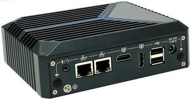 Alt view image 5 of 5 - Fanless Mini PC, Industrial Computer, HUNSN BX09, J6412, Windows 11 or Linux Ubuntu, TPM2.0, 2 x LAN, 2 x HDMI, COM, SIM Slot, 8 x USB, WOL, PXE, Watchdog, Vesa Mount, 16G RAM, 128G SSD, 1TB HDD