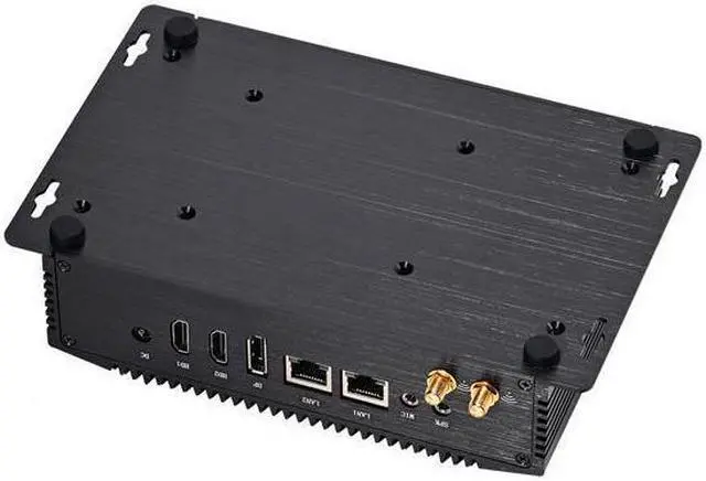 Alt view image 3 of 4 - Fanless Industrial Computer, IPC, Mini PC, HUNSN IM12, Intel N100, Windows 11 Pro or Linux Ubuntu, AC WiFi, BT, 4 x USB, 2 x COM, 2 x LAN, DP, 2 x HDMI, 8G RAM 128G SSD