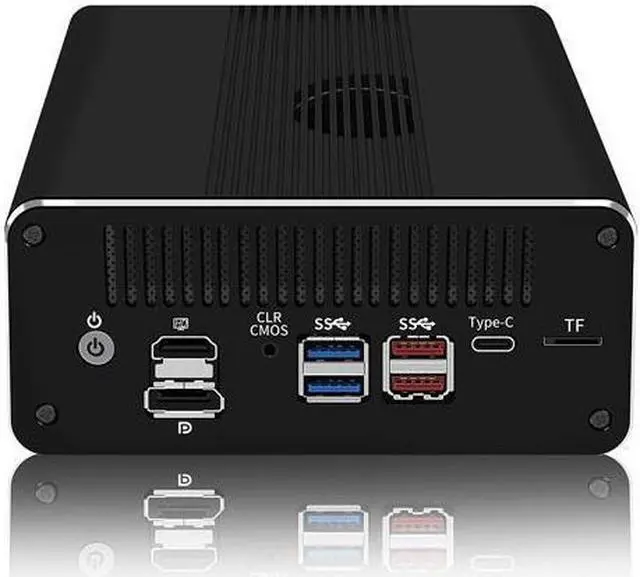 Alt view image 4 of 7 - HUNSN Micro Firewall Appliance, Mini PC, 13th Raptor Lake U300, RJ49, pFsense, Mikrotik, OPNsense, VPN, Router PC, AES-NI, 6 x 2.5GbE I226-V, HDMI, DP, USB3.2, Type-C, TF, 8G RAM, 64G SSD