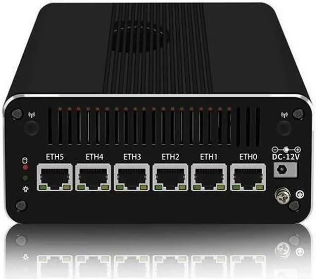 Alt view image 3 of 7 - HUNSN Micro Firewall Appliance, Mini PC, 13th Raptor Lake U300, RJ49, pFsense, Mikrotik, OPNsense, VPN, Router PC, AES-NI, 6 x 2.5GbE I226-V, HDMI, DP, USB3.2, Type-C, TF, 8G RAM, 64G SSD
