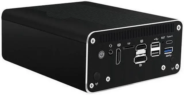 Alt view image 2 of 6 - HUNSN Micro Firewall Appliance, Mini PC, RJ50f, Raptor Lake U300E, pFsense Plus, Mikrotik, OPNsense, VPN, Router PC, AES-NI, 4 x 2.5GbE I226-V, 2 x SFP+ Optical 10Gbe 82599ES, 8G RAM, 128G SSD