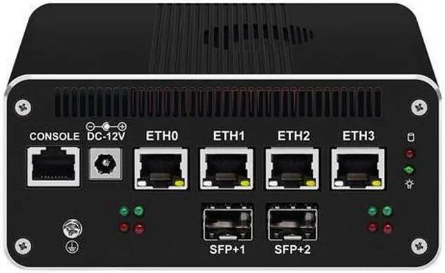 Alt view image 3 of 6 - HUNSN Micro Firewall Appliance, Mini PC, RJ50f, Raptor Lake U300E, pFsense Plus, Mikrotik, OPNsense, VPN, Router PC, AES-NI, 4 x 2.5GbE I226-V, 2 x SFP+ Optical 10Gbe 82599ES, 8G RAM, 128G SSD