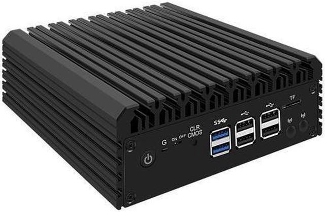 Alt view image 2 of 4 - Micro Firewall Appliance, Mini PC, Intel Alder Lake-N 12th Gen N100, HUNSN RJ34, VPN, Router PC, GPIO, TF Slot, HDMI, DP, 4 x 2.5GbE I226-V, Barebone, NO RAM, NO Storage, NO System