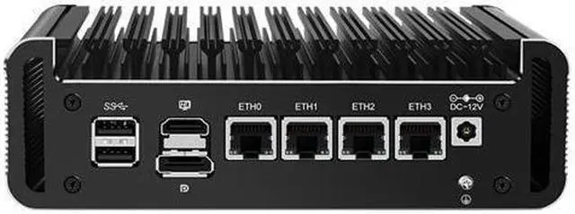 Alt view image 3 of 4 - HUNSN Micro Firewall Appliance, Mini PC, PFSense, Mikrotik, Twin Lake Core 3 N355, RJ36, OPNsense, VPN, Router PC, GPIO, HDMI, DP, 4 x 2.5GbE LAN, 8 x USB, 32G DDR5 RAM, 512G SSD