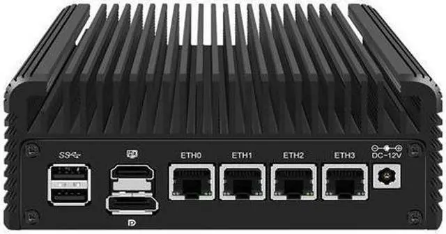 Alt view image 3 of 4 - HUNSN Micro Firewall Appliance, Mini PC, PFSense, Twin Lake Core 3 N355, RJ35, Mikrotik, OPNsense, VPN, Router PC, GPIO, HDMI, DP, 4 x 2.5GbE LAN, 8 x USB, 8G DDR5 RAM, 128G SSD