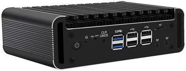Alt view image 2 of 4 - HUNSN Micro Firewall Appliance, Mini PC, PFSense, Mikrotik, Twin Lake Core 3 N355, RJ36, OPNsense, VPN, Router PC, GPIO, HDMI, DP, 4 x 2.5GbE LAN, 8 x USB, 32G DDR5 RAM, 512G SSD