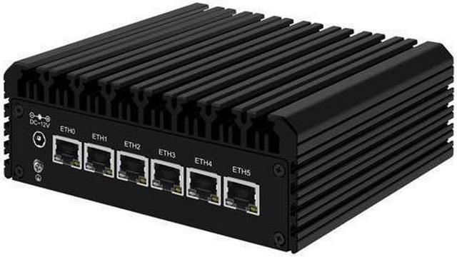 Alt view image 3 of 5 - Micro Firewall Appliance, Mini PC, HUNSN RJ09, Intel J6413, pFsense Plus, Mikrotik, OPNsense, VPN, Router PC, AES-NI, 6 x Intel 2.5GbE I226-V LAN, Console, HDMI, DP, SIM Slot, 16G RAM, 128G SSD