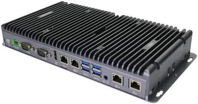 Alt view image 3 of 4 - HUNSN Fanless Mini PC, Industrial Computer, IPC, IX02, Intel Core I3 10110U, TPM2.0, 9-36V, Watchdog, WOL, 4G supported, 4 x LAN, 4 x COM, Barebone, NO RAM, NO Storage, NO System
