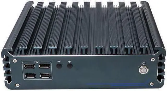 Alt view image 2 of 7 - HUNSN Fanless Industrial PC, Mini Computer, IPC, IX12, Core I5 1235U, Windows 11 / Linux Ubuntu, Wi-Fi 6, BT 5.2, 4 x HDMI, 2 x LAN, 4 x COM COM1/2 for RS232/RS485, TPM2.0, 8G RAM, 128G SSD