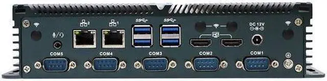 Alt view image 5 of 6 - HUNSN Fanless Industrial PC, Mini Computer, IPC, IX13, Intel N100, Windows 11 / Linux Ubuntu, TPM 2.0, Wi-Fi 6, BT 5.2, 6 x COM COM1/2 for RS232/RS485, 2 x HDMI, 2 x LAN, 16G RAM, 256G SSD