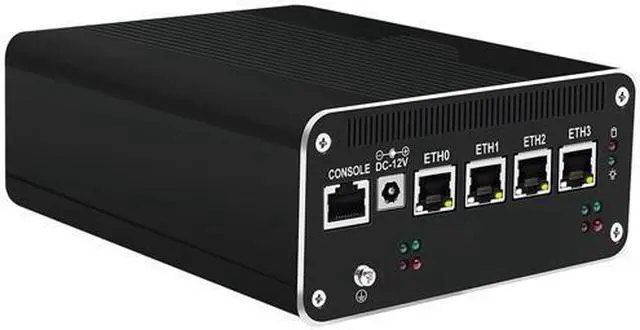 Main image of HUNSN Micro Firewall Appliance, Mini PC, RJ52f, Pentium Gold 8505, pFsense Plus, Mikrotik, OPNsense, VPN, Router PC, 4 x 2.5GbE I226-V, 2 x HDMI, DP++, 10Gbps Type-C for data/DP, 32G RAM, 512G SSD