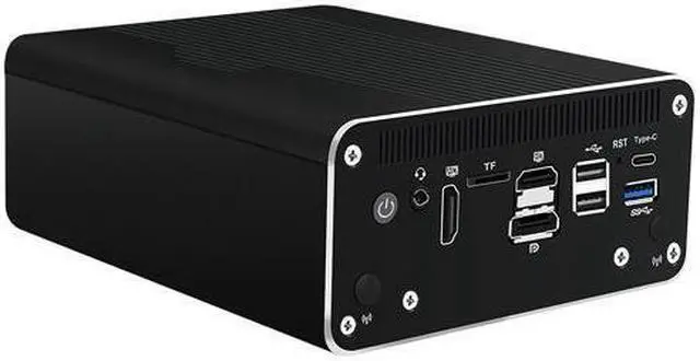 Alt view image 2 of 6 - HUNSN Micro Firewall Appliance, Mini PC, RJ52f, Pentium Gold 8505, pFsense Plus, Mikrotik, OPNsense, VPN, Router PC, 4 x 2.5GbE I226-V, 2 x HDMI, DP++, 10Gbps Type-C for data/DP, 32G RAM, 512G SSD
