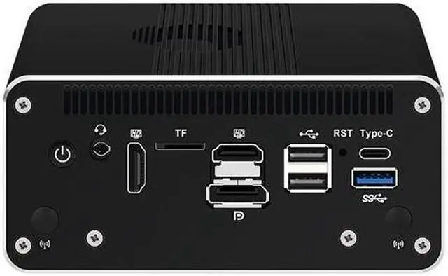 Alt view image 4 of 6 - HUNSN Micro Firewall Appliance, Mini PC, RJ52f, Pentium Gold 8505, pFsense Plus, Mikrotik, OPNsense, VPN, Router PC, 4 x 2.5GbE I226-V, 2 x HDMI, DP++, 10Gbps Type-C for data/DP, 32G RAM, 512G SSD