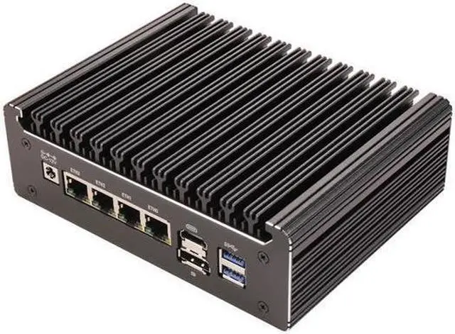Alt view image 4 of 7 - HUNSN Micro Firewall Appliance, Mini PC, PFSense, Mikrotik, Pentium Gold 4417U, RS52, OPNsense, VPN, Router PC, 4 x 2.5GbE LAN, COM, Type-C, HDMI, DP, SIM Slot, 0 RAM, 0 Storage, Barebone No System