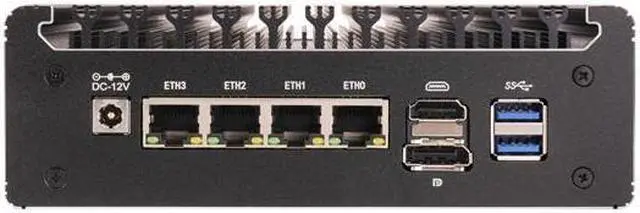 Alt view image 6 of 7 - HUNSN Micro Firewall Appliance, Mini PC, PFSense, Mikrotik, Pentium Gold 4417U, RS52, OPNsense, VPN, Router PC, 4 x 2.5GbE LAN, COM, Type-C, HDMI, DP, SIM Slot, 0 RAM, 0 Storage, Barebone No System