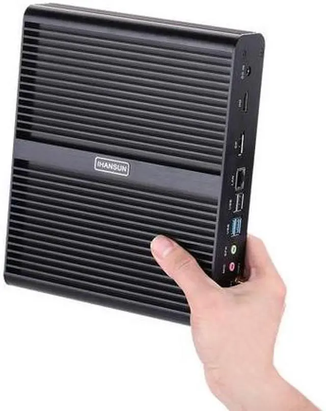 Alt view image 2 of 4 - HUNSN 4K Fanless Mini PC, Desktop Computer, Server, I7 1255U 1260P, BM14, WiFi 6, BT, DP, HDMI, LAN, 2 x USB3.0, 6 x USB2.0, SIM Slot, 16G RAM, 256G SSD, 1TB HDD