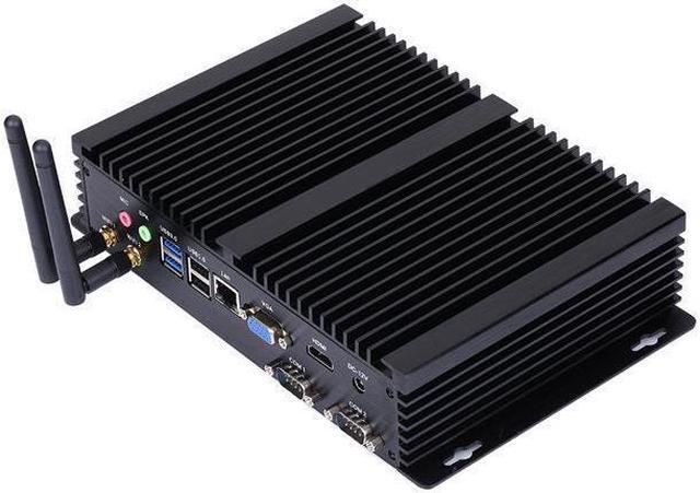 Alt view image 2 of 3 - HUNSN Fanless Industrial Computer, IPC, Mini PC, IM03, Intel Core I5 1235U, VGA, HDMI, LAN, 2 x COM RS232, 5 x USB2.0, 2 x USB3.0, Support WOL, Barebone, NO RAM, NO Storage, NO System