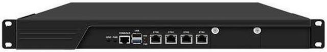 Main image of HUNSN 1U 19 Inch Rack Mount Firewall Appliance, Intel I3 N305, RJ53, VPN, Network Router, AES-NI, 4 x 226-V 2.5GbE LAN, Console, VGA, GPIO, SIM Slot, Barebone, NO RAM, NO Storage, NO System
