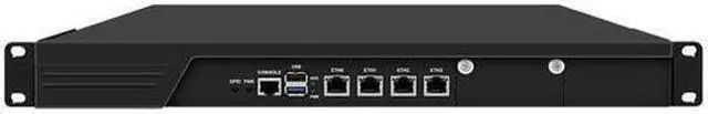 Main image of HUNSN 1U Firewall Appliance with Redundancy Power Supply, N100, RJ53k, VPN, Router PC, 4 x 226-V 2.5GbE LAN, Console, VGA, GPIO, SIM Slot, Dual Power, Barebone, NO RAM, NO Storage, NO System