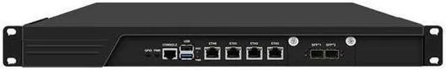 Main image of HUNSN 1U Cabinet Firewall Appliance 10GB, Intel N200, RJ54, PFsense, Mikrotik, OPNsense, VPN, Network Rackmount, 4 x 226-V 2.5GbE LAN, 2 x SFP+ 82599es 10 Gigabit, GPIO, SIM Slot, 8G RAM, 128G SSD