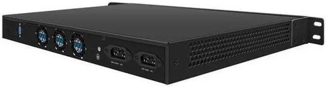 Alt view image 3 of 4 - HUNSN 1U Firewall Appliance with Redundancy Power Supply, N200, RJ54k, pFsense, Mikrotik, OPNsense, VPN, 4 x 2.5GbE LAN, 2 x SFP+ 82599es 10 Gigabit, GPIO, SIM Slot, Dual Power, 8G RAM, 256G SSD