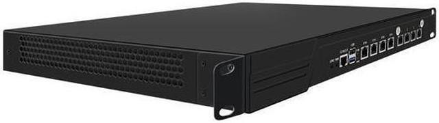 Alt view image 3 of 4 - HUNSN 1U Firewall Appliance with Redundancy Power Supply, N100, RJ55k, pFsense, Mikrotik, OPNsense, VPN, Router PC, 8 x 226-V 2.5GbE LAN, Console, VGA, GPIO, SIM Slot, Dual Power, 8G RAM, 128G SSD