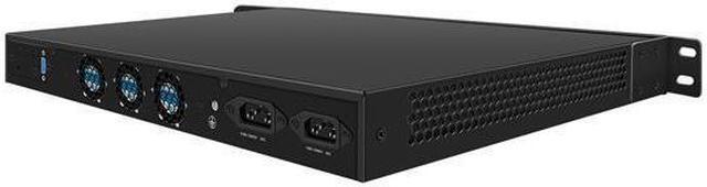 Alt view image 4 of 4 - HUNSN 1U Firewall Appliance with Redundancy Power Supply, N100, RJ55k, pFsense, Mikrotik, OPNsense, VPN, Router PC, 8 x 226-V 2.5GbE LAN, Console, VGA, GPIO, SIM Slot, Dual Power, 8G RAM, 128G SSD