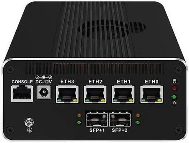 Alt view image 2 of 7 - HUNSN Micro Firewall Appliance, Mini PC, VPN, Router PC, RJ50, Core I5 1135G7, AES-NI, 4 x 2.5GbE I226-V, 2 x SFP+ Optical 10Gbe 82599ES, HDMI, DP, Barebone, NO RAM, NO Storage, NO System