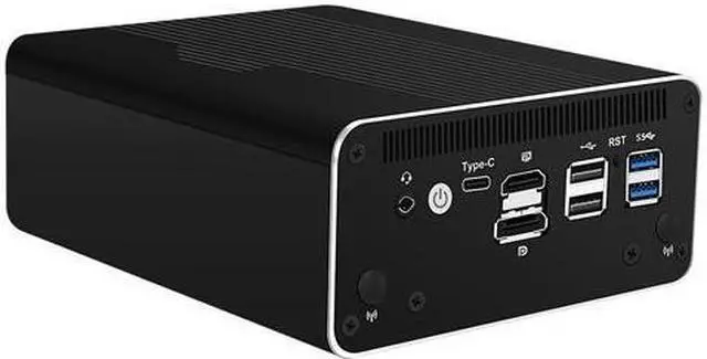 Alt view image 4 of 6 - HUNSN Micro Firewall Appliance, Mini PC, RJ51, Intel Core I3 1115G4, pFsense, Mikrotik, OPNsense, VPN, Router PC, 8 x 2.5GbE I226-V, HDMI, DP, Type-C for data/display, Console, 16G RAM, 128G SSD