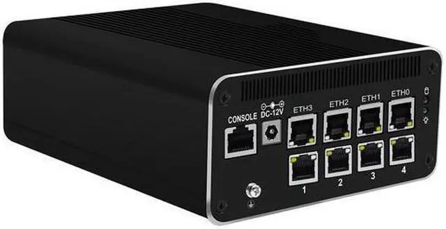 Alt view image 3 of 6 - HUNSN Micro Firewall Appliance, Mini PC, RJ51, Intel Core I3 1115G4, pFsense, Mikrotik, OPNsense, VPN, Router PC, 8 x 2.5GbE I226-V, HDMI, DP, Type-C for data/display, Console, 16G RAM, 128G SSD