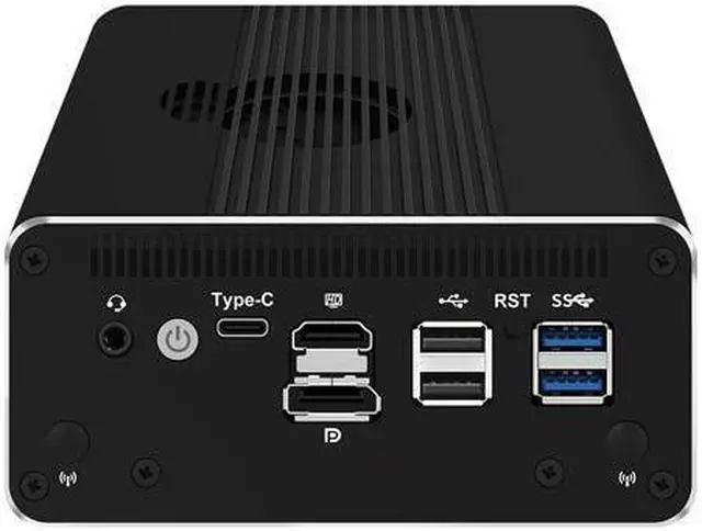 Alt view image 2 of 6 - HUNSN Micro Firewall Appliance, Mini PC, VPN, Router PC, Intel Core I3 1115G4, RJ52, 4 x 2.5GbE I226-V, HDMI, DP, Type-C for data/display, Console, Barebone, NO RAM, NO Storage, NO System