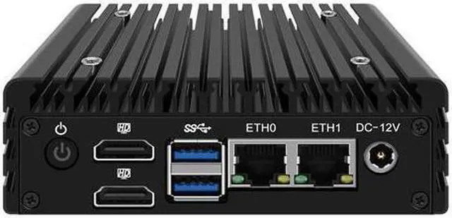 Alt view image 2 of 4 - HUNSN Micro Firewall Appliance, Mini PC, VPN, Router PC, RJ56, Intel Core I3 N305, AES-NI, 2 x 226-V 2.5GbE LAN, 2 x HDMI2.0, 2 x USB3.2, Barebone, NO RAM, NO Storage, NO System