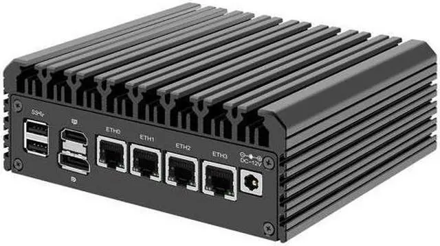 Main image of HUNSN Micro Firewall Appliance, Mini PC, Intel N5105, RJ03a, pFsense, Mikrotik, OPNsense, VPN, Router PC, AES-NI, 4 x Intel 2.5GbE I226-V LAN, Type-C, TF, M.2 WiFi 6 Slot, 16G RAM, 128G SSD