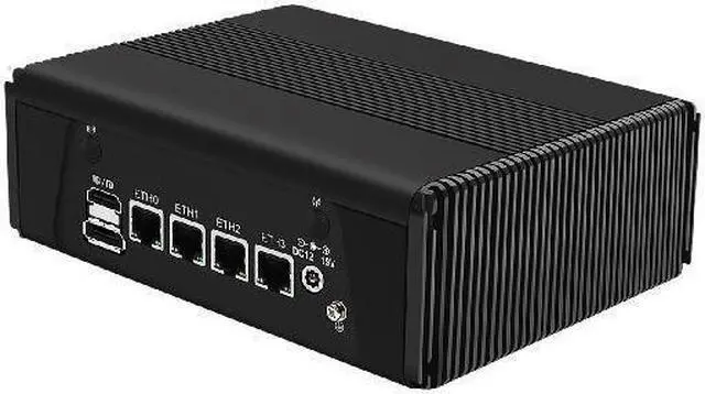 Main image of HUNSN Micro Firewall Appliance, AMD Ryzen 7 7840HS, RJ11f, Mini PC, VPN, Router PC, 4 x 2.5GbE I226-V, Type-C USB4, Type-C 10G, TF, Console, HDMI, DP, Barebone, NO RAM, NO Storage, NO System