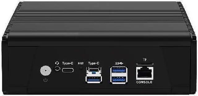 Alt view image 4 of 6 - HUNSN Micro Firewall Appliance, AMD Ryzen 7 7840HS, RJ11f, Mini PC, VPN, Router PC, 4 x 2.5GbE I226-V, Type-C USB4, Type-C 10G, TF, Console, HDMI, DP, Barebone, NO RAM, NO Storage, NO System